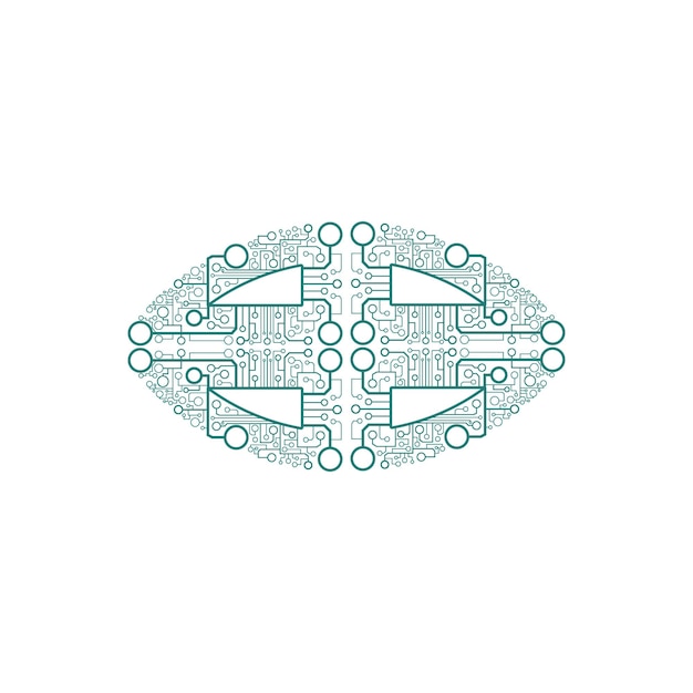 Vector ontwerp van het technologie-logo