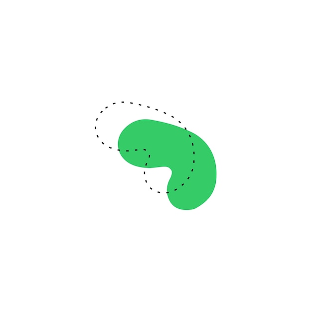 ontwerp van het vectorelement van de groene blob-set