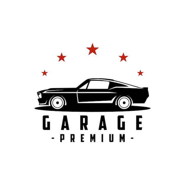 Ontwerp van klassieke muscle car vectorlabels Vector