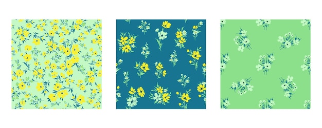Vector ontwerp van lenteprint met bloemen voor textiel en jurken