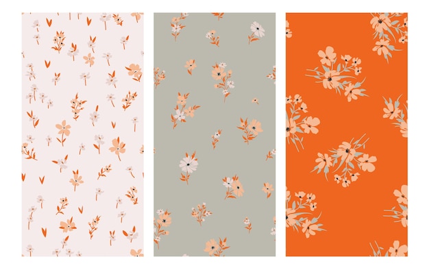 Vector ontwerp van lenteprint met bloemen voor textiel en jurken