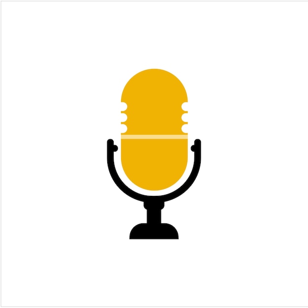 Ontwerp van microfoon icoon vector logo
