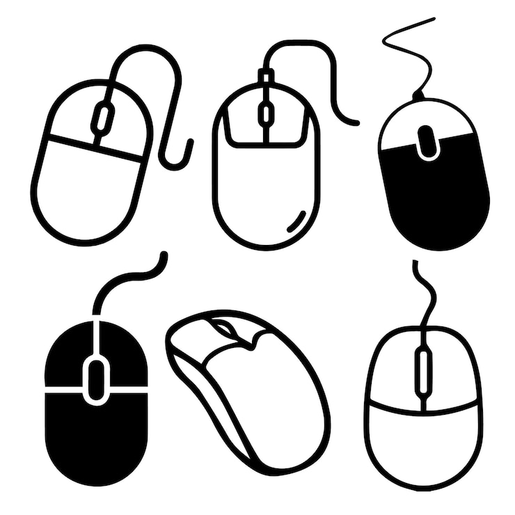 Vector ontwerp van muisontwerpelementen voor sjablonen