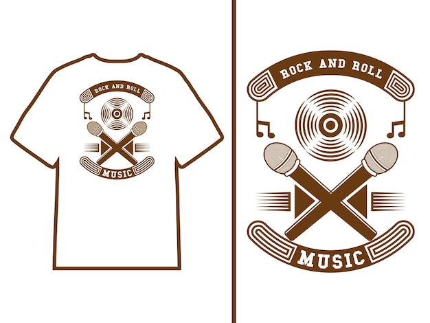 Vector ontwerp van muziek t-shirts