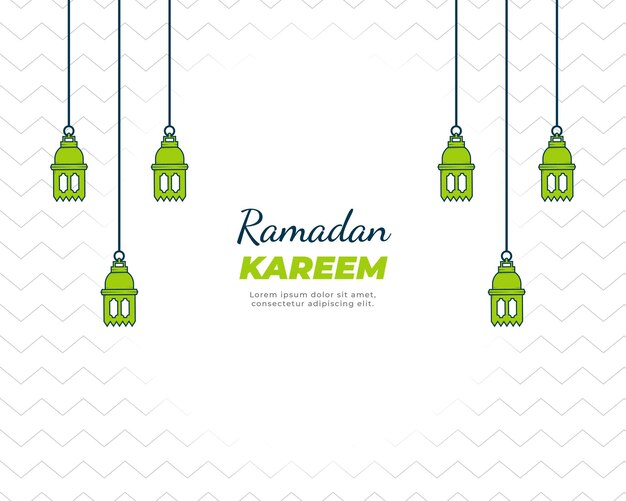 Ontwerp van ramadan kareem-viering met groene lantaarn