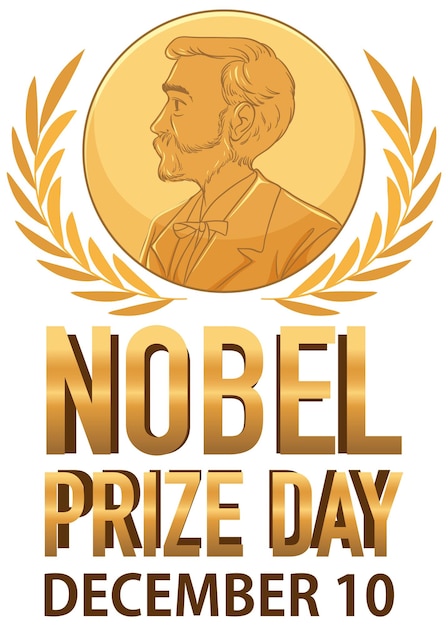 Vector ontwerp van spandoek voor nobelprijsdag