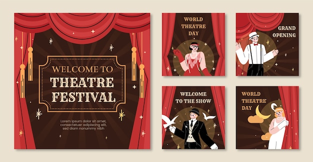 Vector ontwerp van theaterpatronen