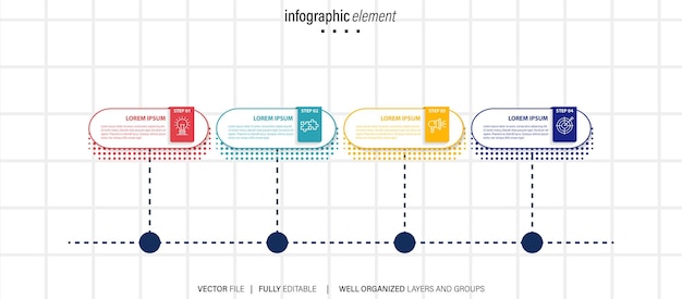 Vector ontwerp van vectorinfografische elementen