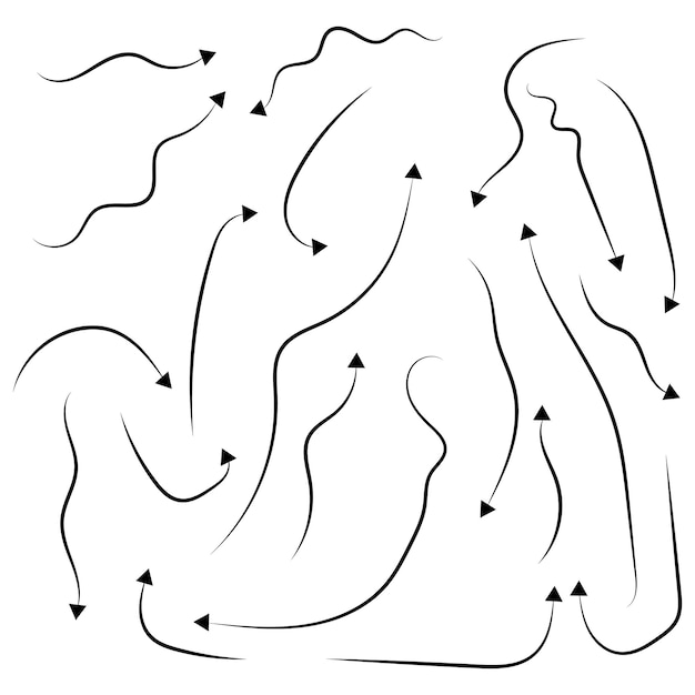 ontwerp van vectorpijltekens of -iconen