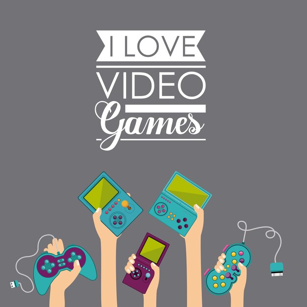 Vector ontwerp van videogames