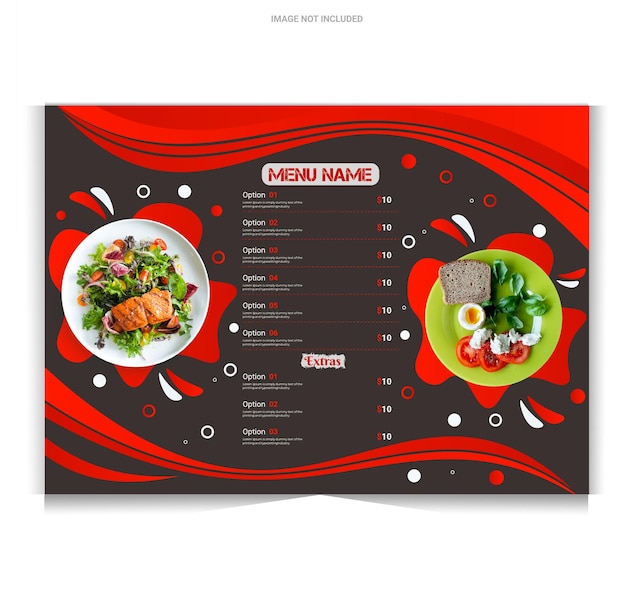 Vector ontwerp van voedselmenu's modern ontwerpsjabloonontwerp