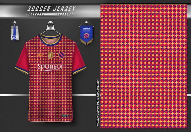 Ontwerp van voetbalshirt voor sublimatie