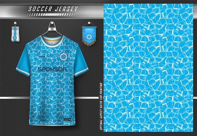 Ontwerp van voetbalshirt voor sublimatie