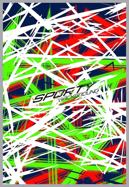 Vector ontwerp van voetbaltrui voor sublimatie abstracte achtergrond met sportpatroon