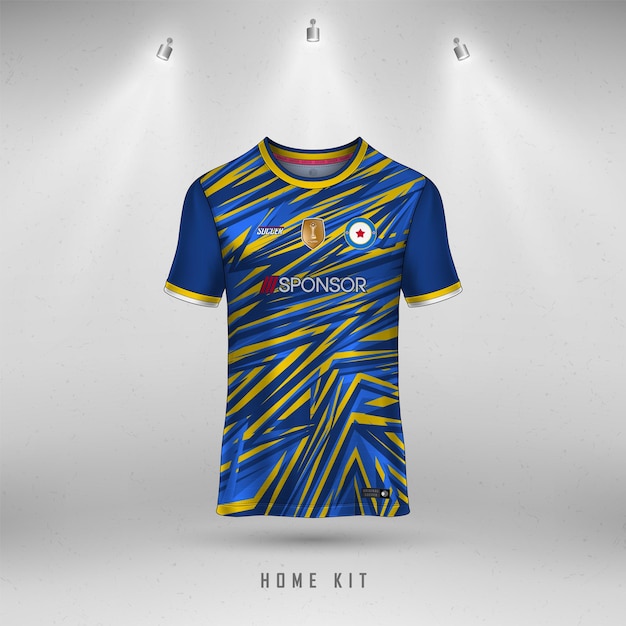 Ontwerp van voetbaltrui voor sublimatie, ontwerp van sportt-shirts