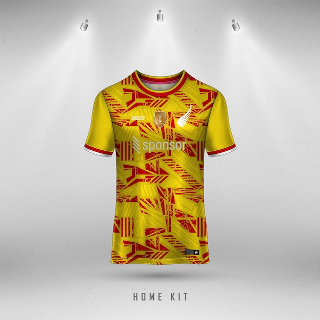 Ontwerp van voetbaltrui voor sublimatie, ontwerp van sportt-shirts