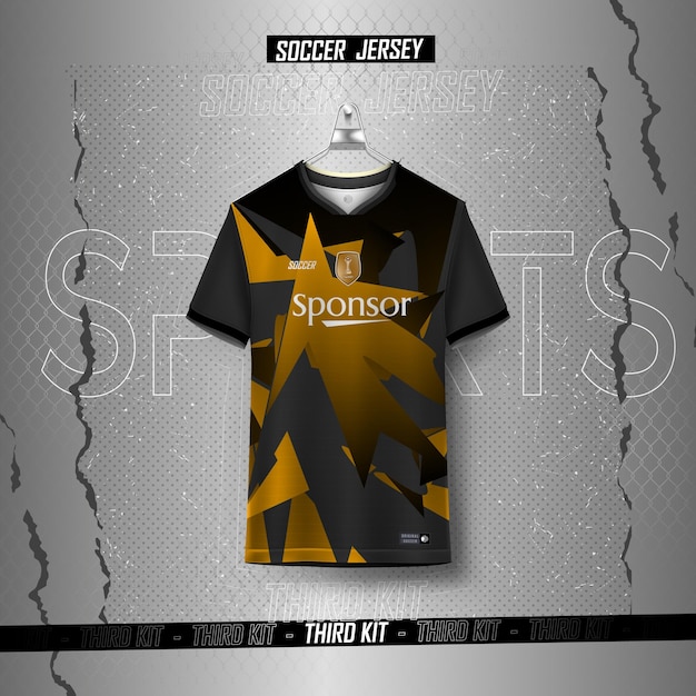 Ontwerp van voetbaltrui voor sublimatie, ontwerp van sportt-shirts