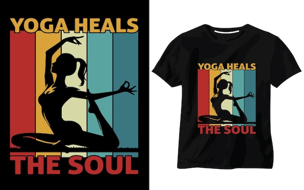 Vector ontwerp van yoga t-shirt