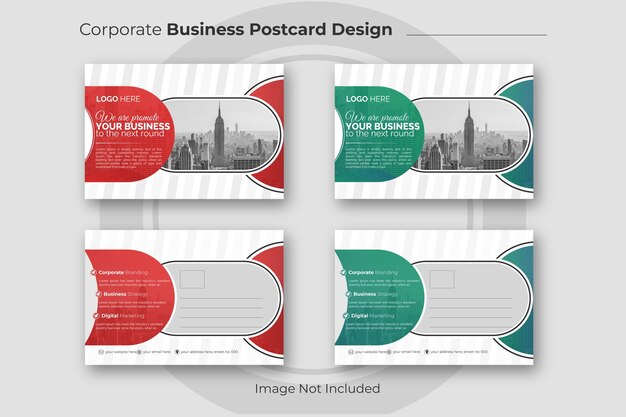 Vector ontwerp van zakelijke postkaarten