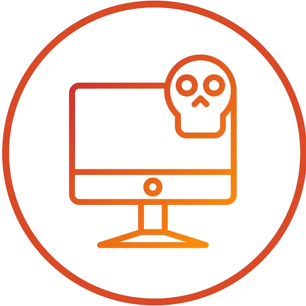 Ontwerp Vector Ransomware Attack Icon Stijl