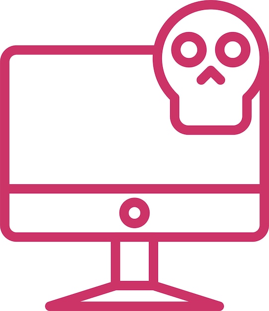 Ontwerp Vector Ransomware Attack Icon Stijl