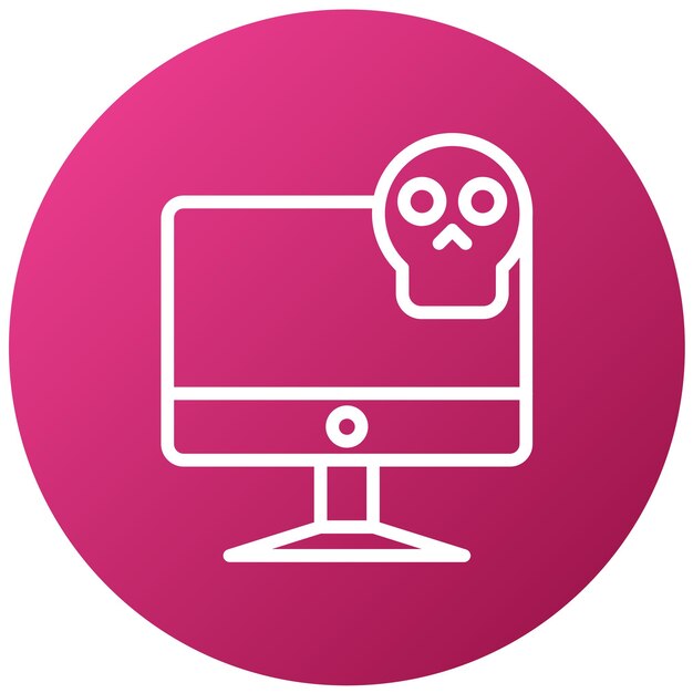 Ontwerp Vector Ransomware Attack Icon Stijl