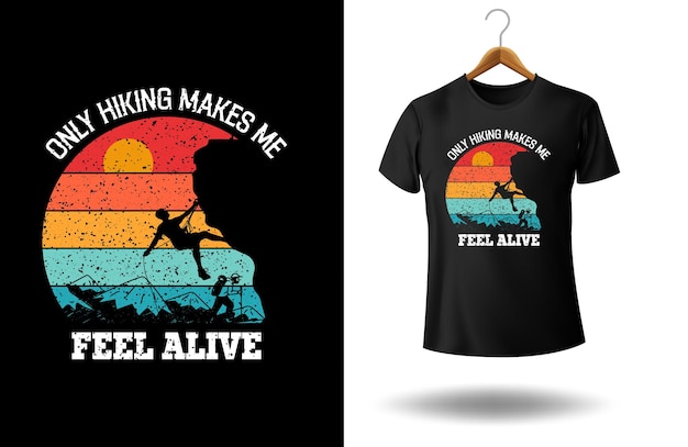 Ontwerp voor wandelen t-shirt