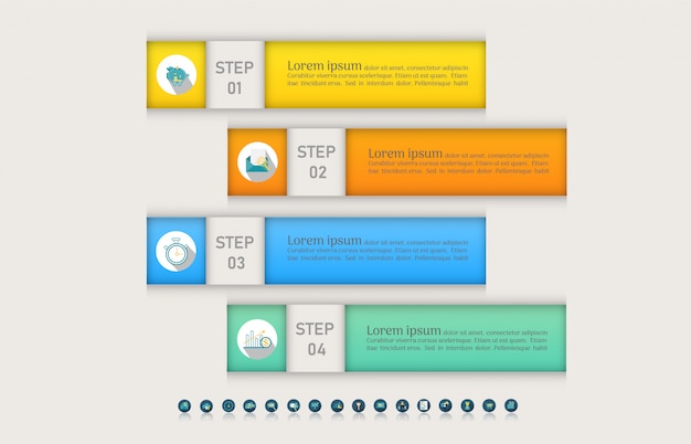 Ontwerp zakelijke sjabloon opties infographic grafiekelement.