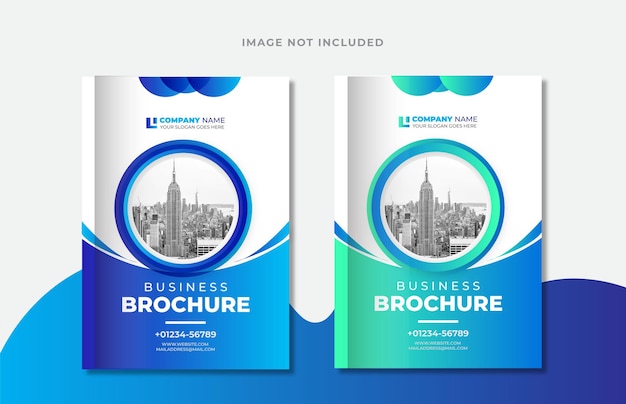 Vector ontwerpbrochure voor zakelijke boekomslagen