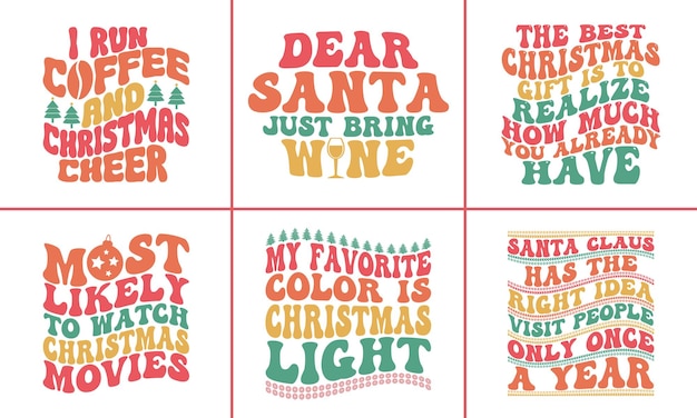 Ontwerpbundel voor kerstt-shirts