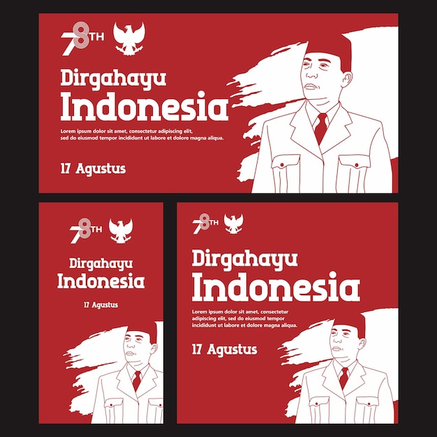 ontwerpcollecties voor de onafhankelijkheidsdag van indonesië