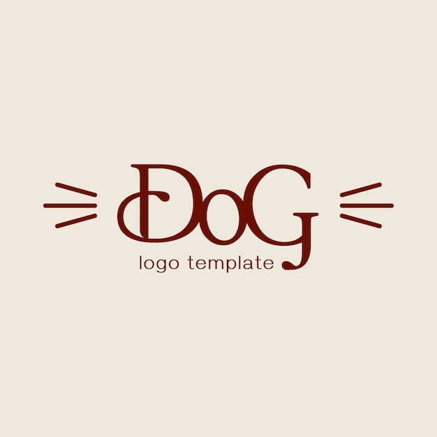 Ontwerpconcept voor dierenkapper of kapper. vector logo sjabloon.