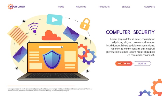 Ontwerpconcept voor gegevensbeveiliging Beveiligingstechnologie voor internetgegevensopslag Digitale informatiebeveiligingsdienst Beveiligd gegevensoverdrachtsysteem Abstracte draadloze veilige database Vector illustratie