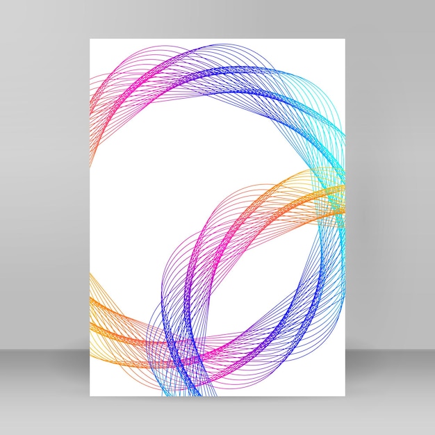 Ontwerpelementen Golf van vele paarse lijnen cirkel ring abstracte verticale golvende strepen op witte achtergrond geïsoleerd vectorillustratie EPS-10 kleurrijke golven met lijnen gemaakt met behulp van Blend Tool