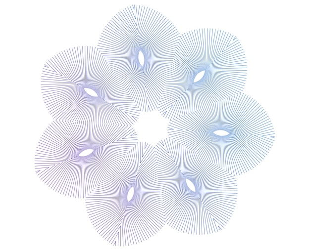 Ontwerpelementen Golf van vele paarse lijnen cirkel ring abstracte verticale golvende strepen op witte achtergrond geïsoleerd vectorillustratie EPS-10 kleurrijke golven met lijnen gemaakt met behulp van Blend Tool