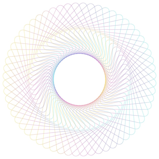 Ontwerpelementen Ring cirkel elegante framerand Abstract circulaire logo element op witte achtergrond geïsoleerd