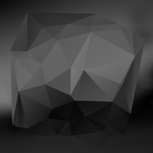 Ontwerpelementen Zakelijke sjablonen presentatie Eenvoudig bewerkbare vectorillustratie EPS 10 lay-out voor brochure monochrome driehoek 3D-effect kristalrooster op zwart witte grijze achtergrond met kleurovergang