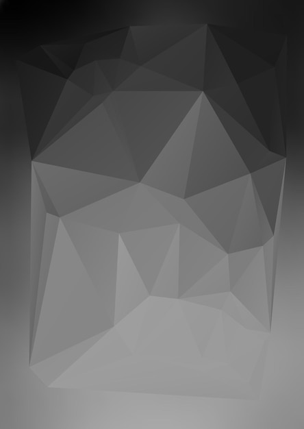 Ontwerpelementen Zakelijke sjablonen presentatie Eenvoudig bewerkbare vectorillustratie EPS 10 lay-out voor brochure monochrome driehoek 3D-effect kristalrooster op zwart witte grijze achtergrond met kleurovergang