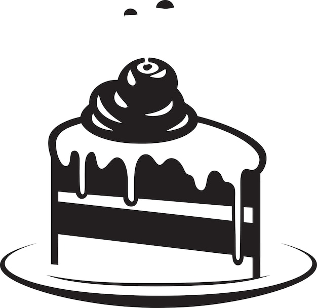 Ontwerpen van Dessert Bliss Cake Vector Graphics Cake Vector Canvas Genieten van de details van het ontwerp