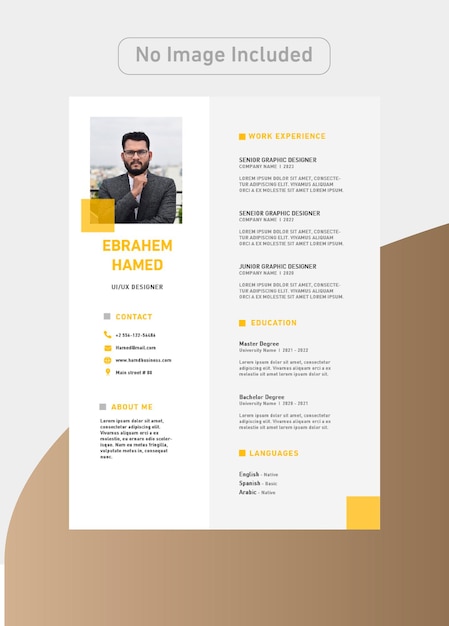 Ontwerper CV-Template met luxe kleuren