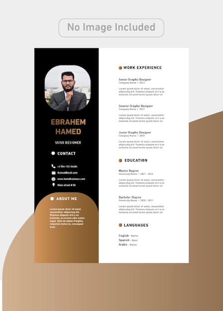 Ontwerper CV-Template met luxe kleuren