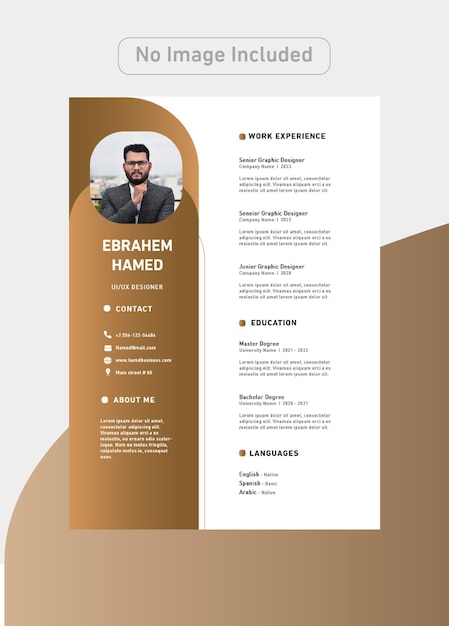 Ontwerper CV-Template met luxe kleuren