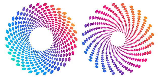 Ontwerpgolfelementen van veel paarse lijnen cirkelring Abstracte verticale golvende strepen op witte achtergrond geïsoleerde vectorillustratie EPS 10 Kleurige golven met lijnen gemaakt met behulp van Blend Tool