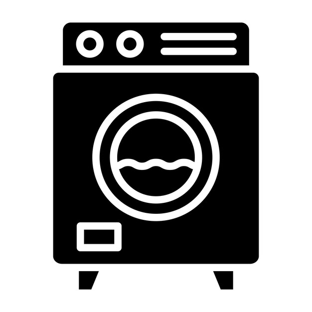 Ontwerpillustratie van het icoon van de wasmachine
