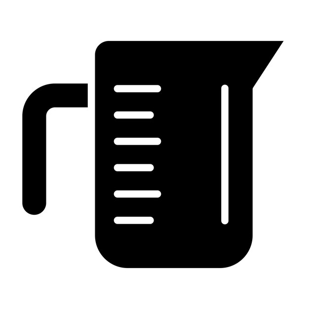Ontwerpillustratie van het vectorpictogram van de meetbeker