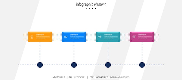 Ontwerpmodel voor een infografische grafiek over beleggingsefficiëntie Bewerkbare infographiek met iconen Instructiona
