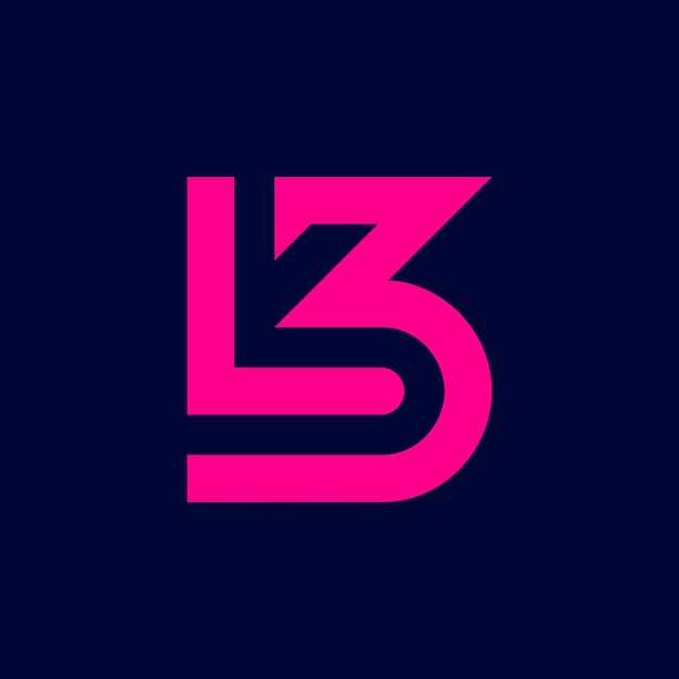 Ontwerpmodelelement voor het logo met de letter B