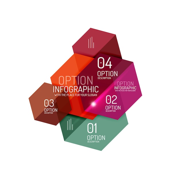 Ontwerpsjablonen voor papieren infographic lay-out