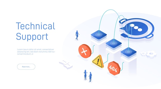 Ontwerpsjablonen voor webpagina's voor 247 callcenterondersteuning Isometrische 24-uurs klantenservice