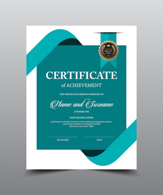 Ontwerpsjabloon certificaatindeling.